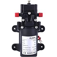 Fafeicy Bomba de Diafragma de Presión de Agua- DC24V 70W 6L-Min Bomba de Rociador Autocebante de Tubo Recto de Doble…